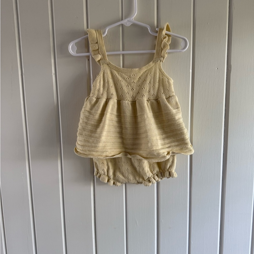 Yellow Bodysuit One Piece with Minimalist Design